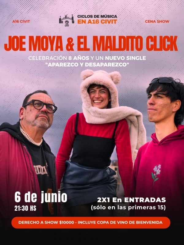 Joe Moya y el maldito Clik presentan su nuevo single "Aparezco y Desaparezco"